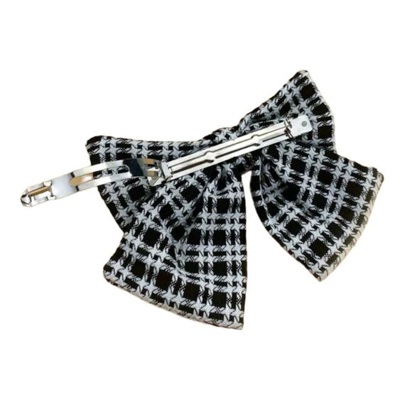 Plaid Bow Barrette - Picture 3 of 4